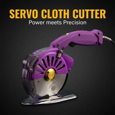 Elektrischer rotierender Stoffschneider, Servo-LED, 350 W, 900–1500 U/min, 5 Geschwindigkeiten, einstellbare Schnitthöhe von 40 mm